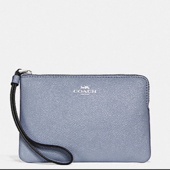 Coach Handbags - New Coach Luxury Light Blue Wristlet